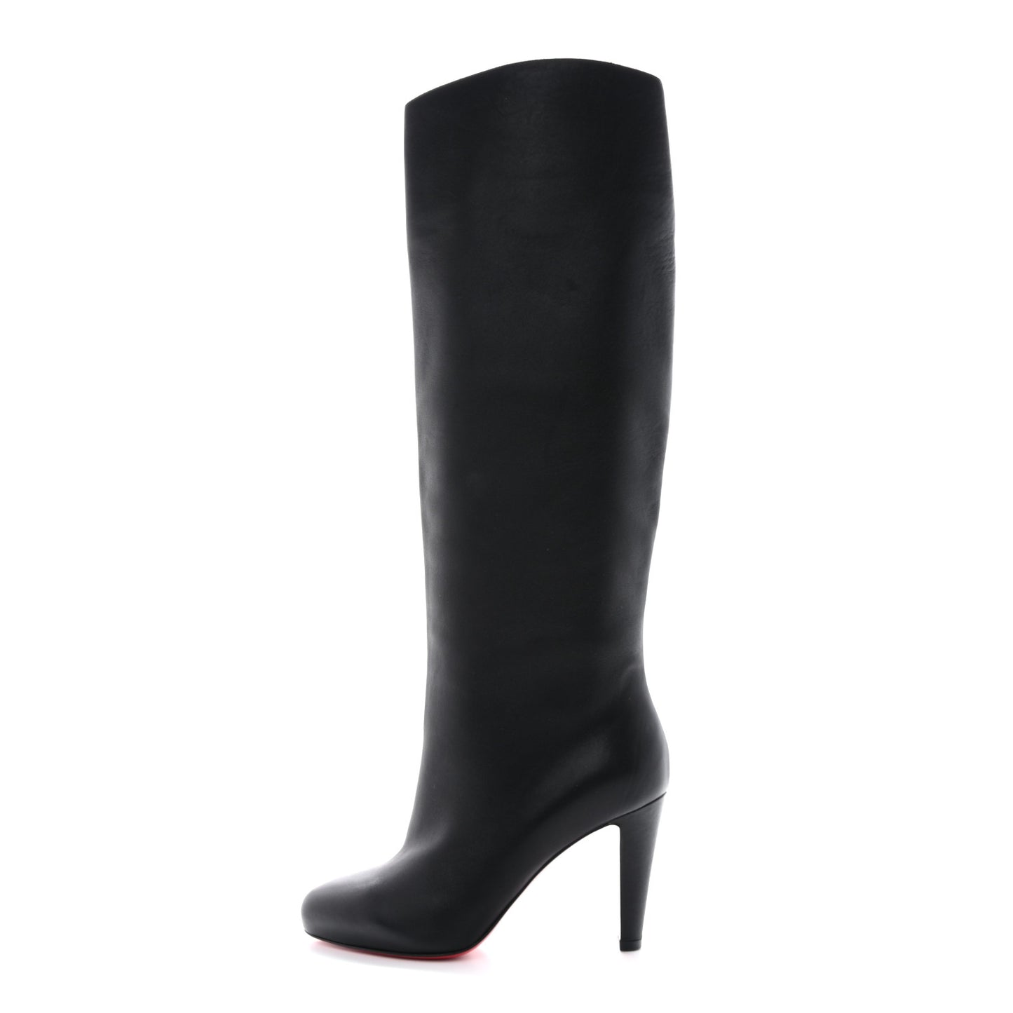 Shiny Calfskin Alta Gant 85 Tall Boots 38 Black