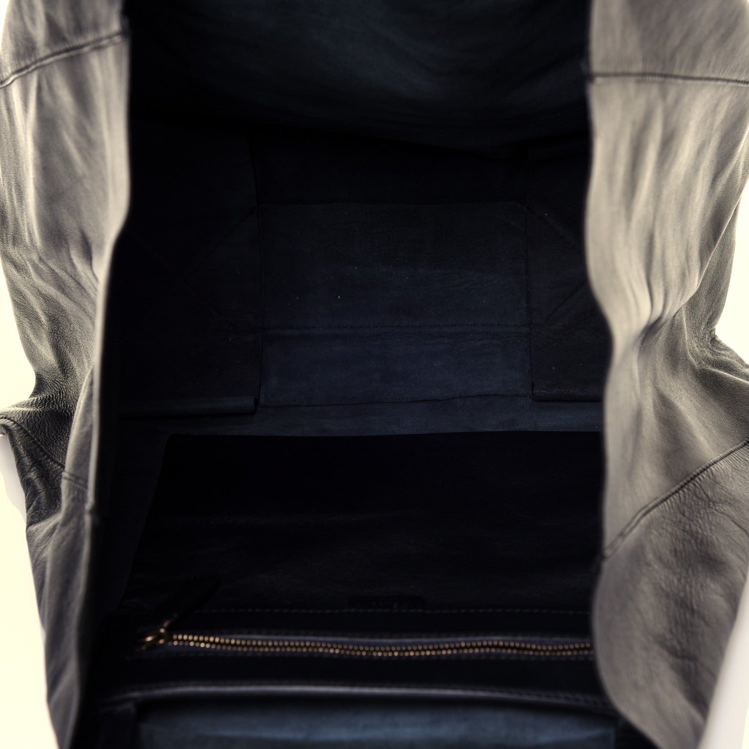Celine Lambskin Horizontal Cabas Navy Blue 5 of 5