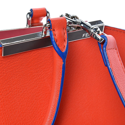 Fendi Vitello Dolce Shiny Nappa Petite 3Jours Tote Papavero 18 of 21