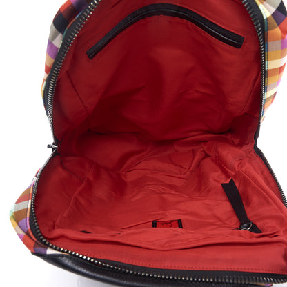 Christian Louboutin Nylon Carreaux Calfskin Aliosha Backpack Black Multicolor 4 of 11