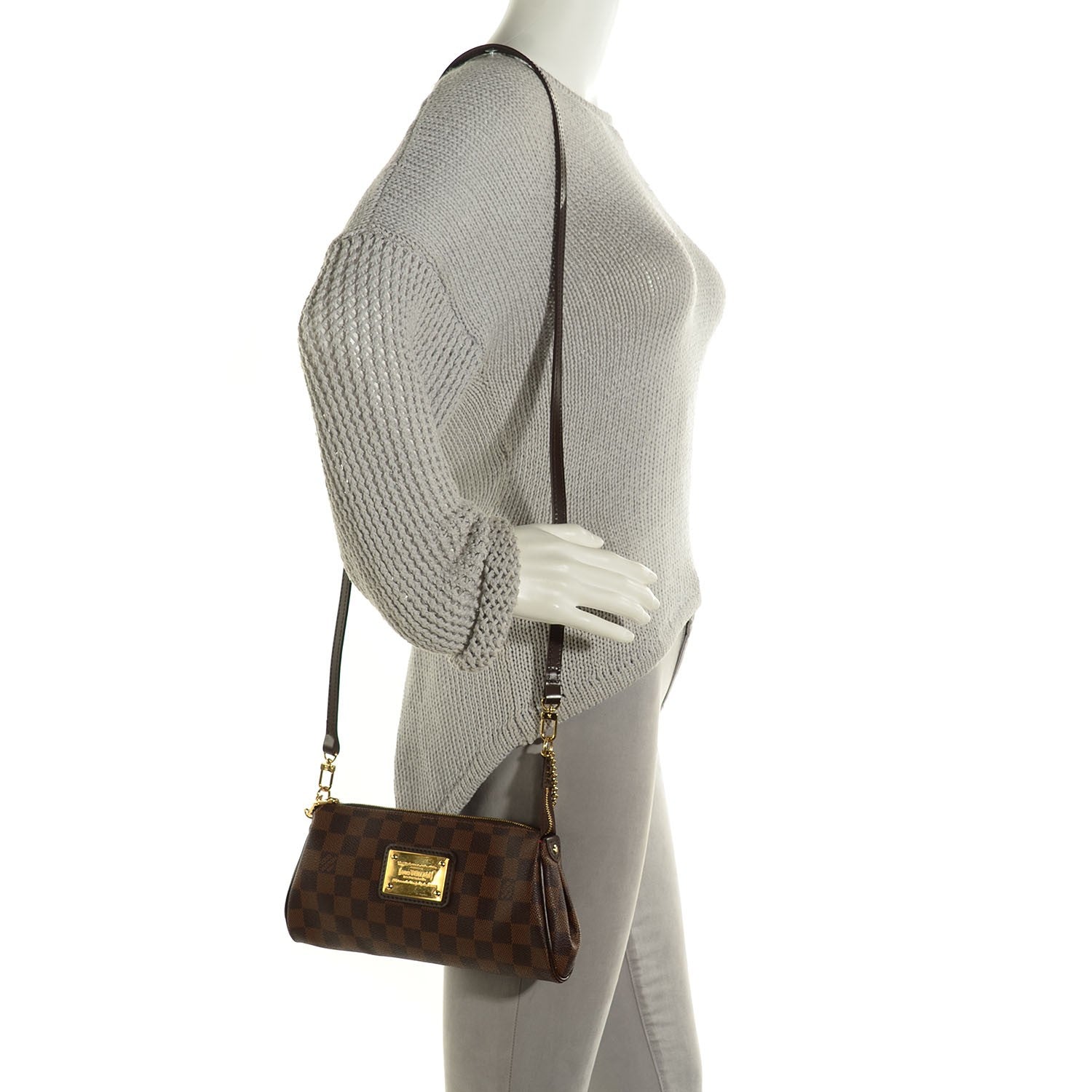 Louis Vuitton Damier Ebene Eva Clutch 2 of 7