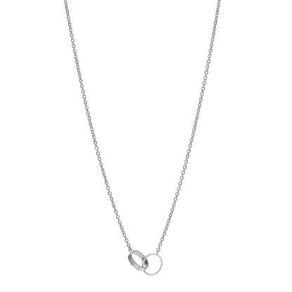 Cartier 18K White Gold Interlocking LOVE Necklace 1 of 5