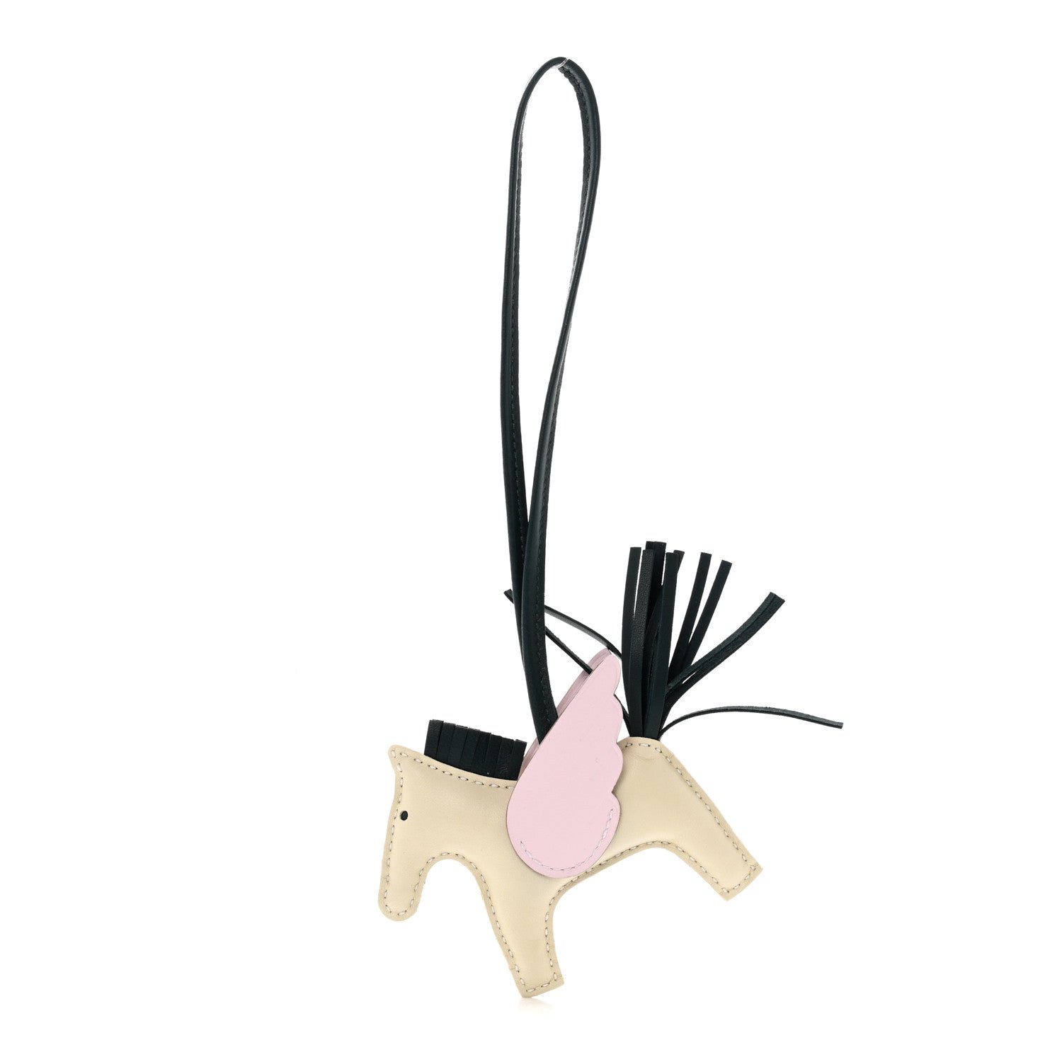 Hermes Milo Lambskin Grigri Rodeo Pegase Horse Bag Charm PM Craie Mauve Pale Vert Cypress 1 of 5
