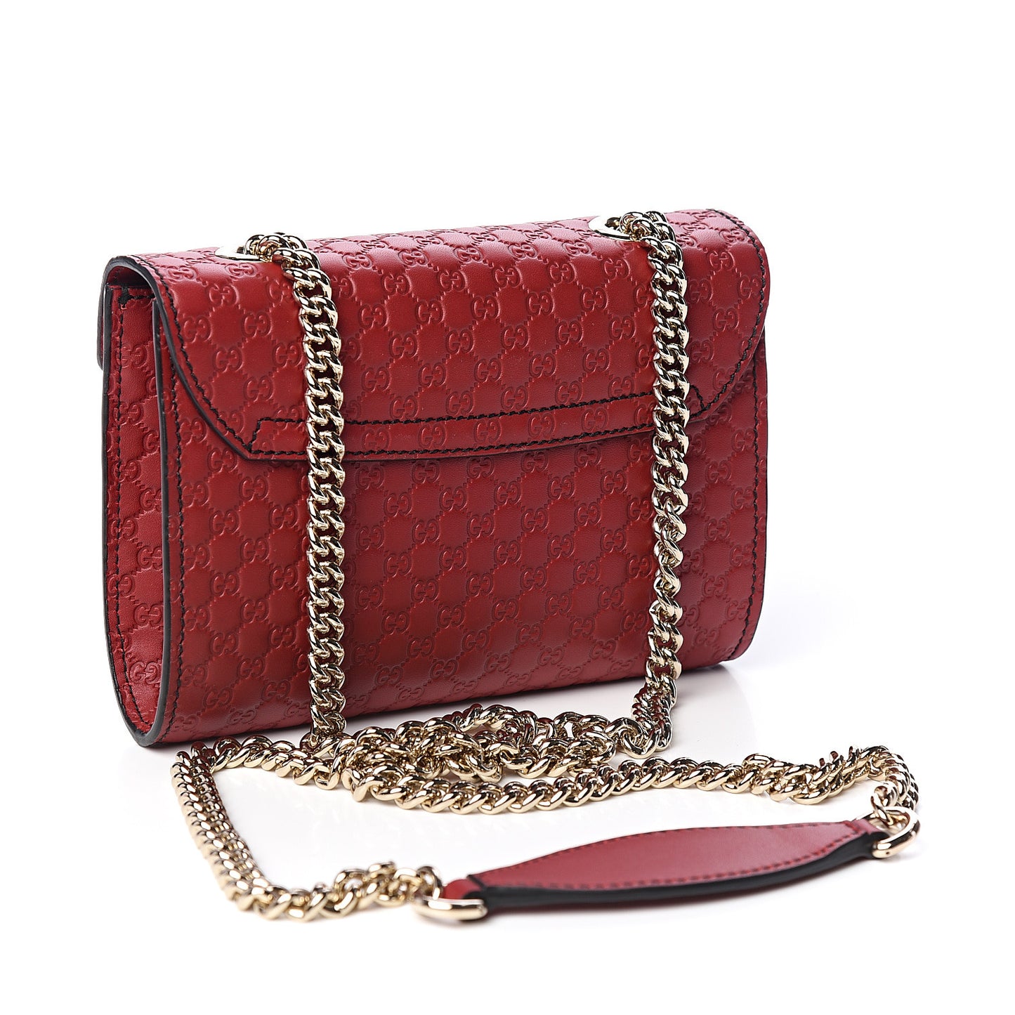 Soft Microguccissima Mini Emily Chain Shoulder Bag Rosso