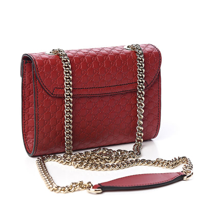 Gucci Soft Microguccissima Mini Emily Chain Shoulder Bag Rosso 2 of 8