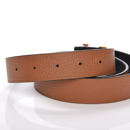 Louis Vuitton Taurillon Calfskin 30mm LV Initiales Reversible Belt 90 36 Black 4 of 7