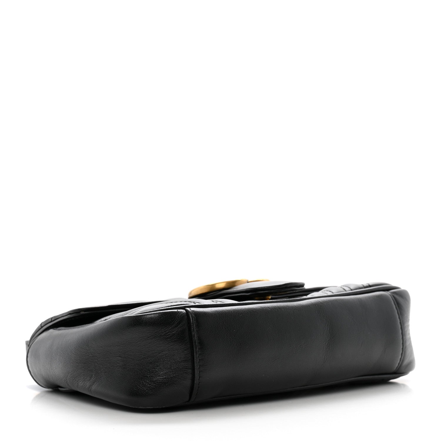 Gucci Calfskin Matelasse Mini GG Marmont Shoulder Bag Black 4 of 10