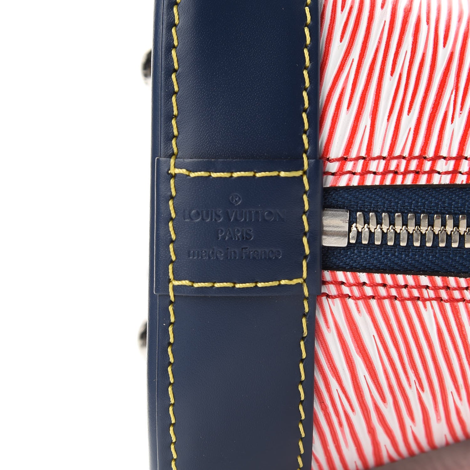 Louis Vuitton Epi Alma BB Denim Red 7 of 8