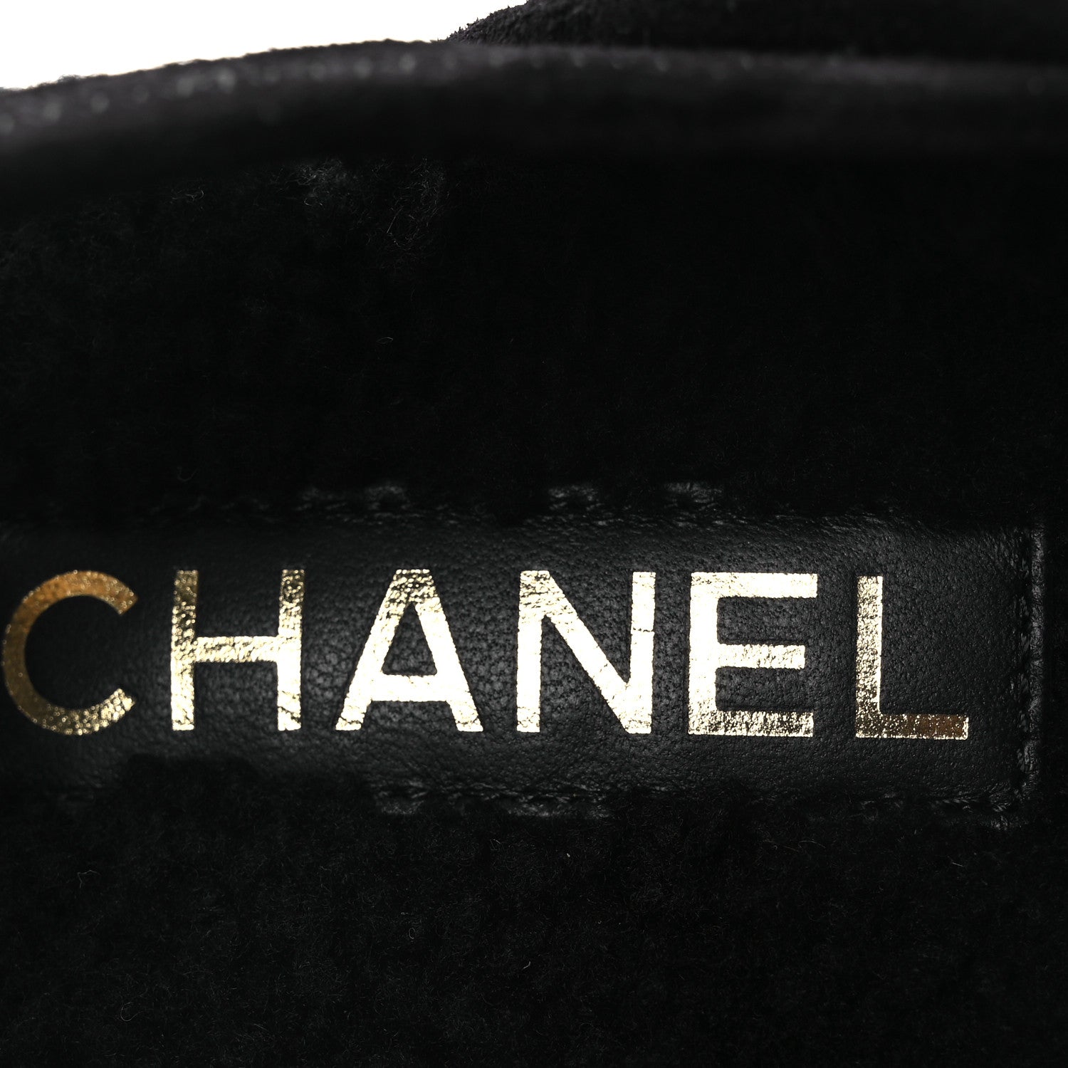 Chanel Suede Calfskin CC Slingback Loafers 37.5 Black 9 of 11