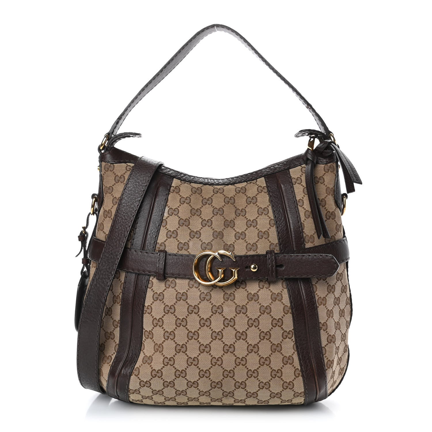 Gucci Monogram Medium GG Running Hobo Dark Brown 1 of 4