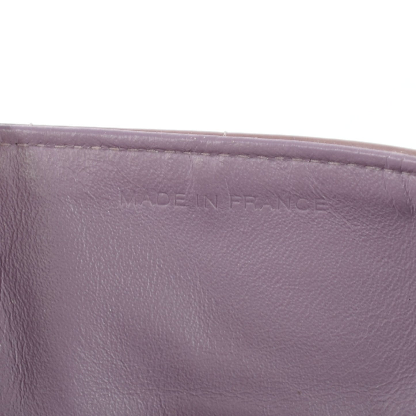 Patent Quilted East West Chocolate Bar Flap Light Purple