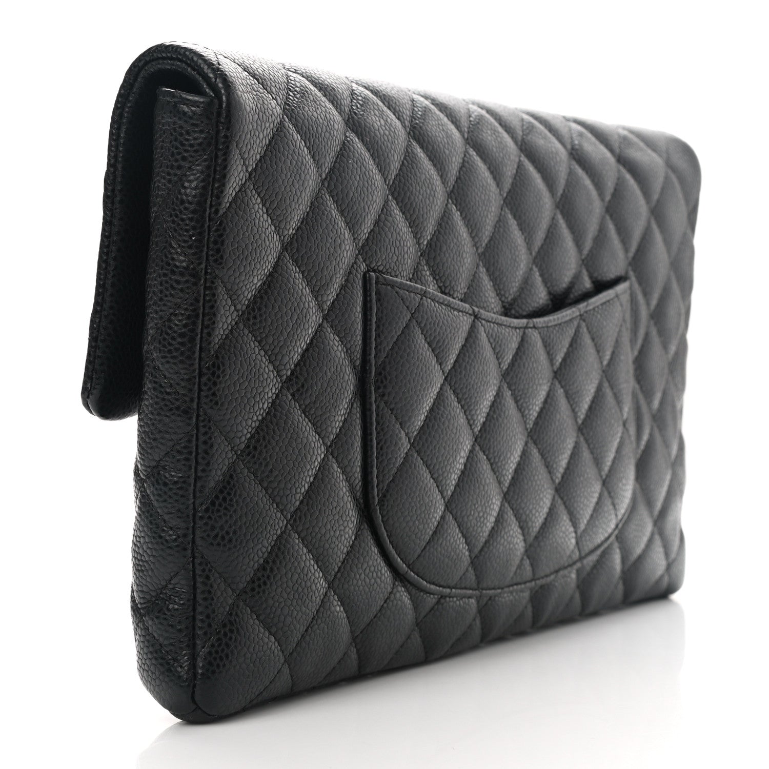 Chanel Caviar Quilted Flap Clutch Black 2 of 8