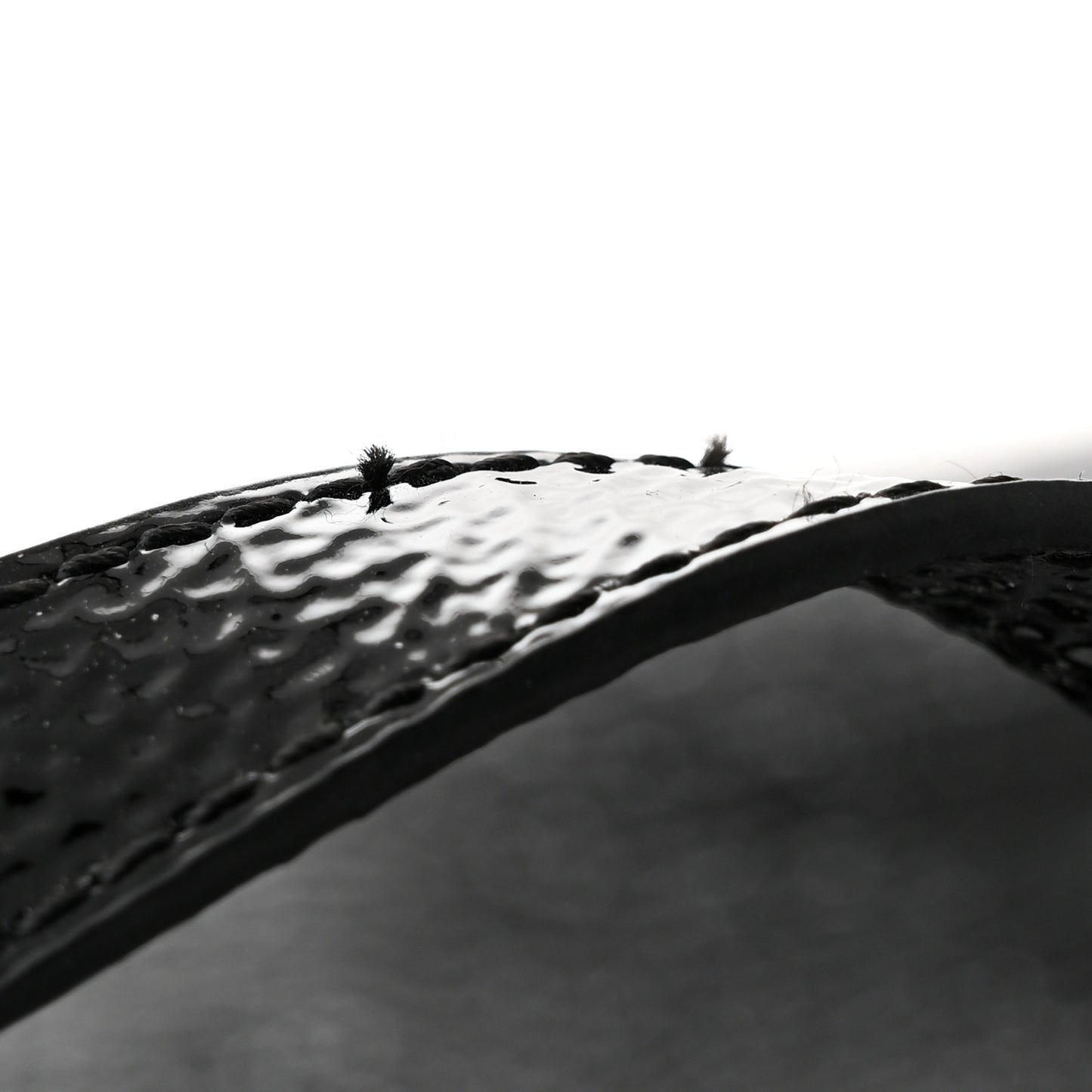 X UGG Crinkle Patent Shearling Medium Shopping Bag Black