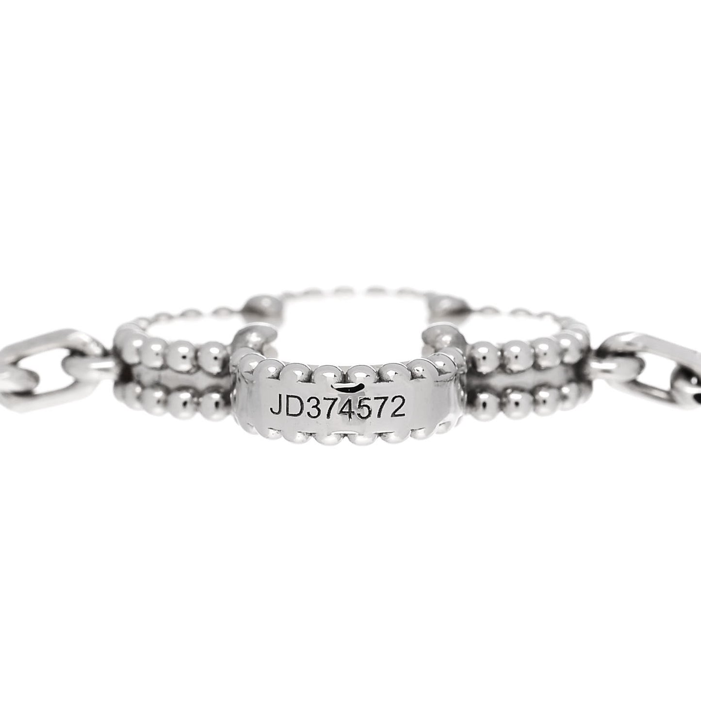18K White Gold Mother of Pearl 5 Motifs Vintage Alhambra Bracelet