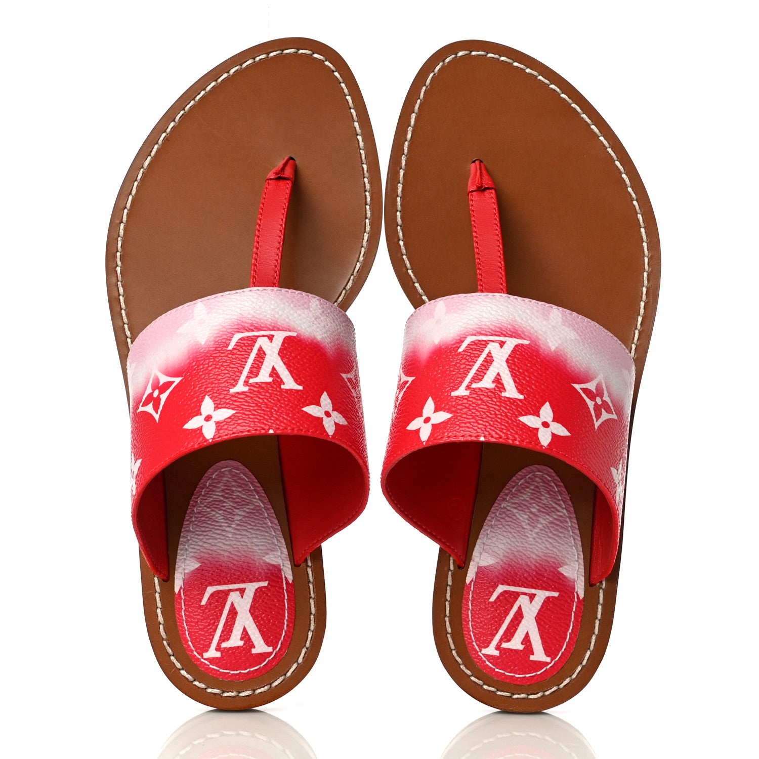 Louis Vuitton Monogram Escale Palma Sandals 36 Rouge 5 of 11