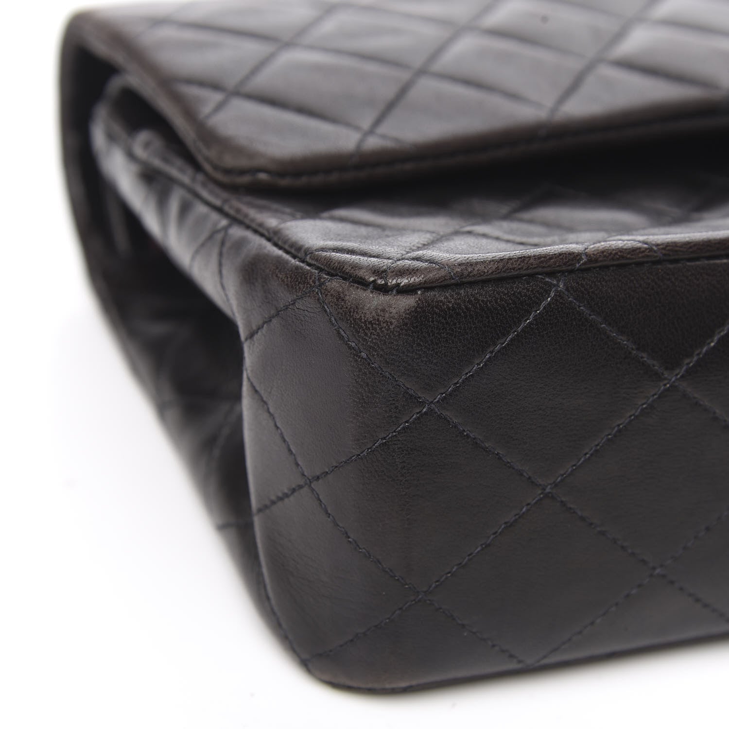 Chanel Lambskin Quilted Medium Double Flap Black 9 of 17