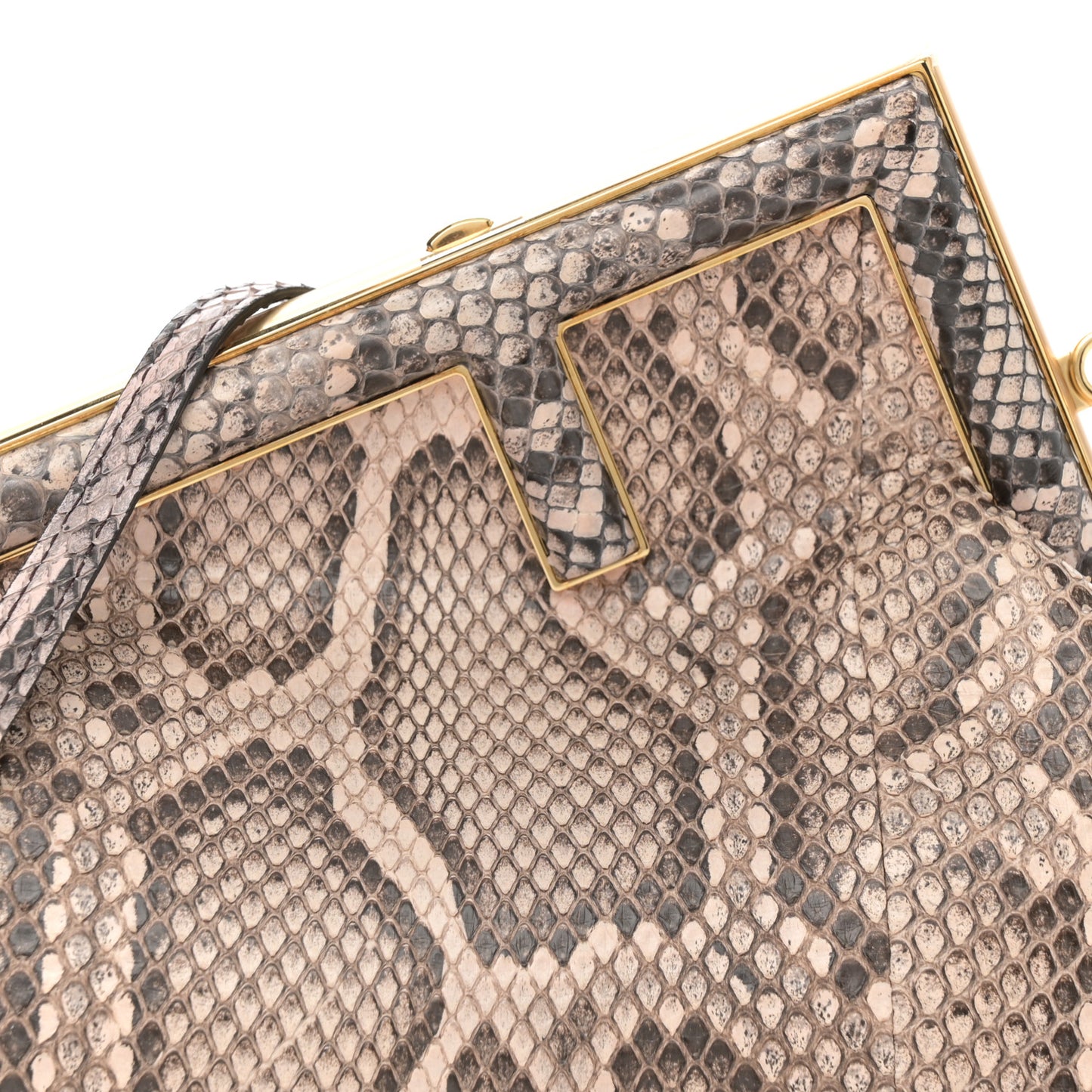 Snakeskin Small Fendi First Light Pink
