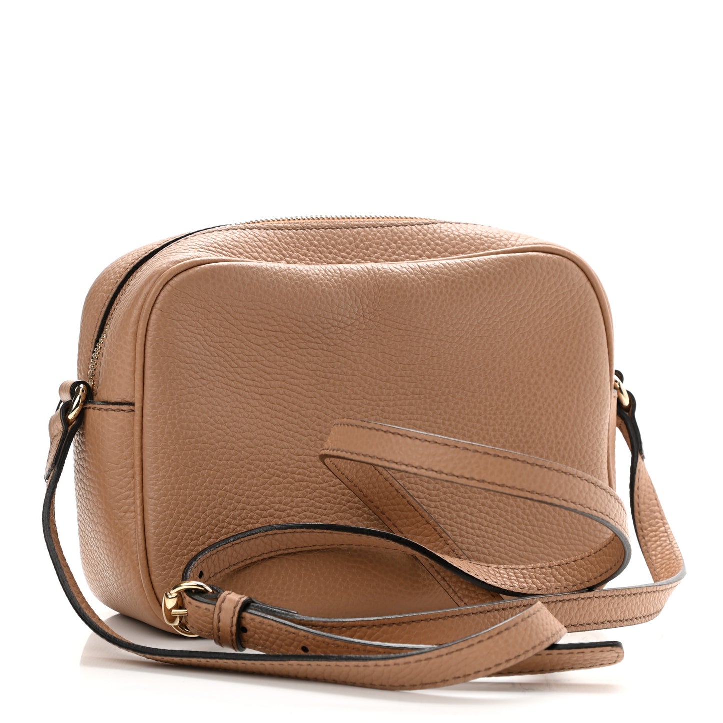 Pebbled Calfskin Small Soho Disco Bag Camelia