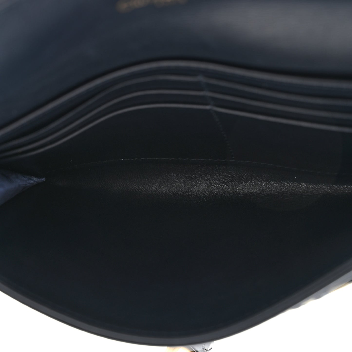 Oblique Saddle Chain Long Wallet Blue