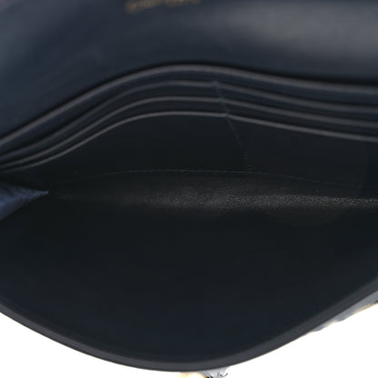 Christian Dior Oblique Saddle Chain Long Wallet Blue 5 of 15