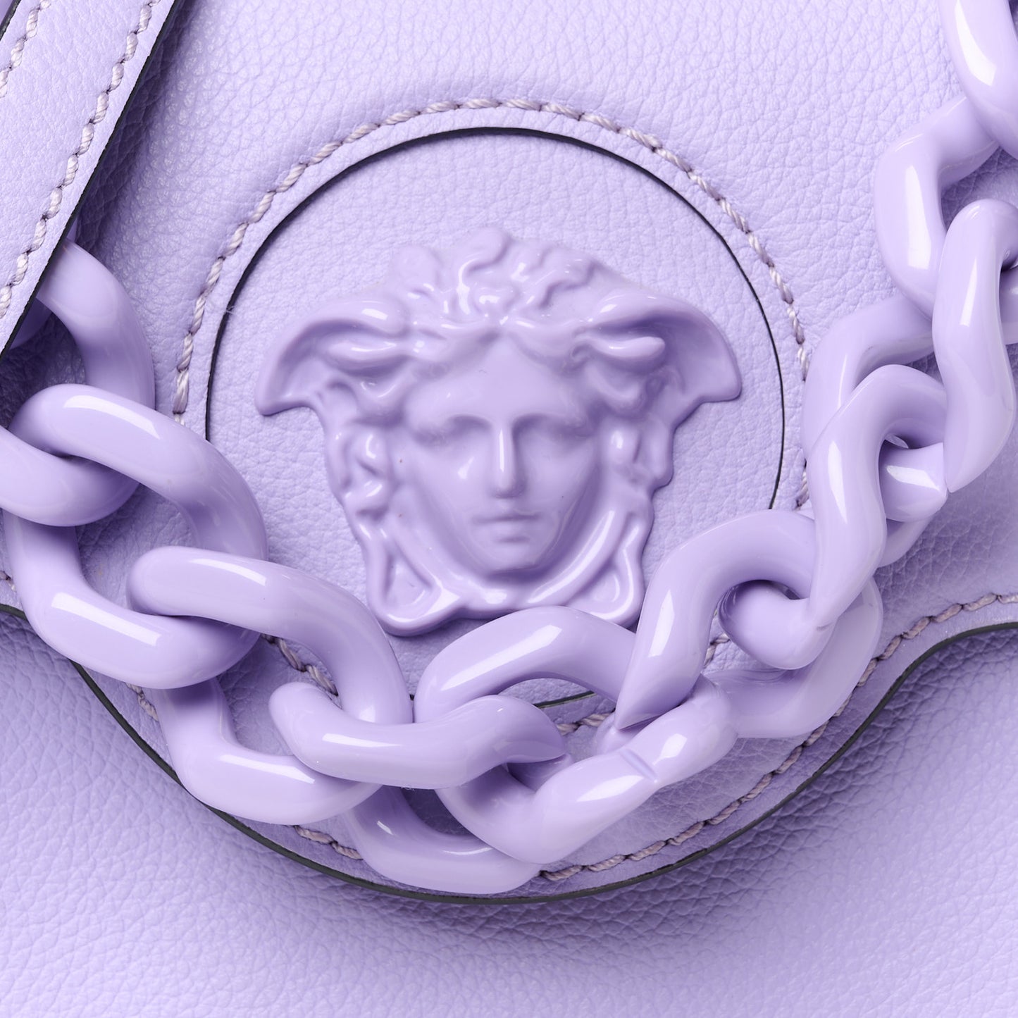 Calfskin Small La Medusa Top Handle Handbag Lilac