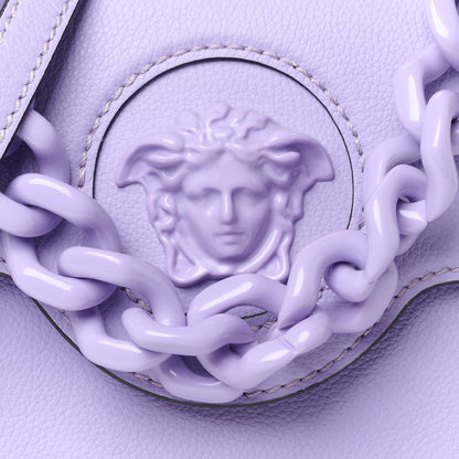 Versace Calfskin Small La Medusa Top Handle Handbag Lilac 9 of 11