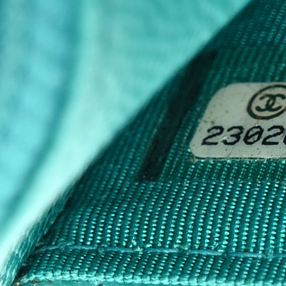 Chanel Caviar Quilted Wallet On Chain WOC Turquoise 10 of 19