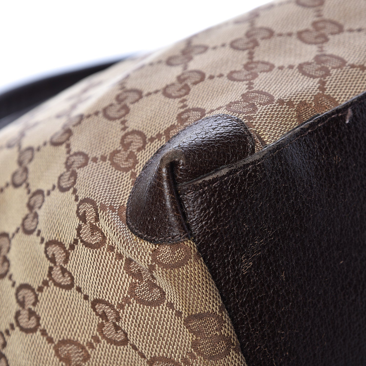 Gucci GG Monogram Medium Web Handle Bucket Tote Dark Brown 19 of 26