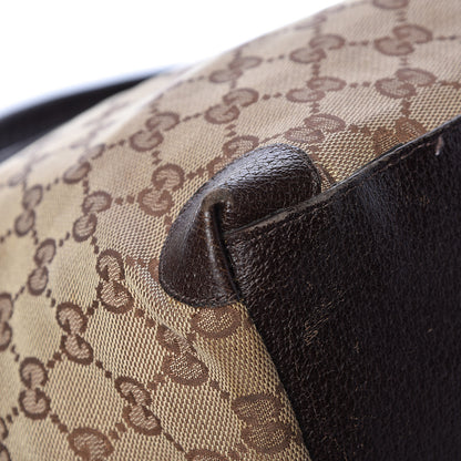 Gucci GG Monogram Medium Web Handle Bucket Tote Dark Brown 19 of 26