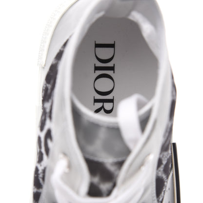 Christian Dior Canvas Leopard Print Mens B23 High Top Sneakers 46 White 7 of 9
