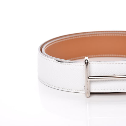 Hermes Epsom Box 32mm Idem Belt 90 White Gold 5 of 8