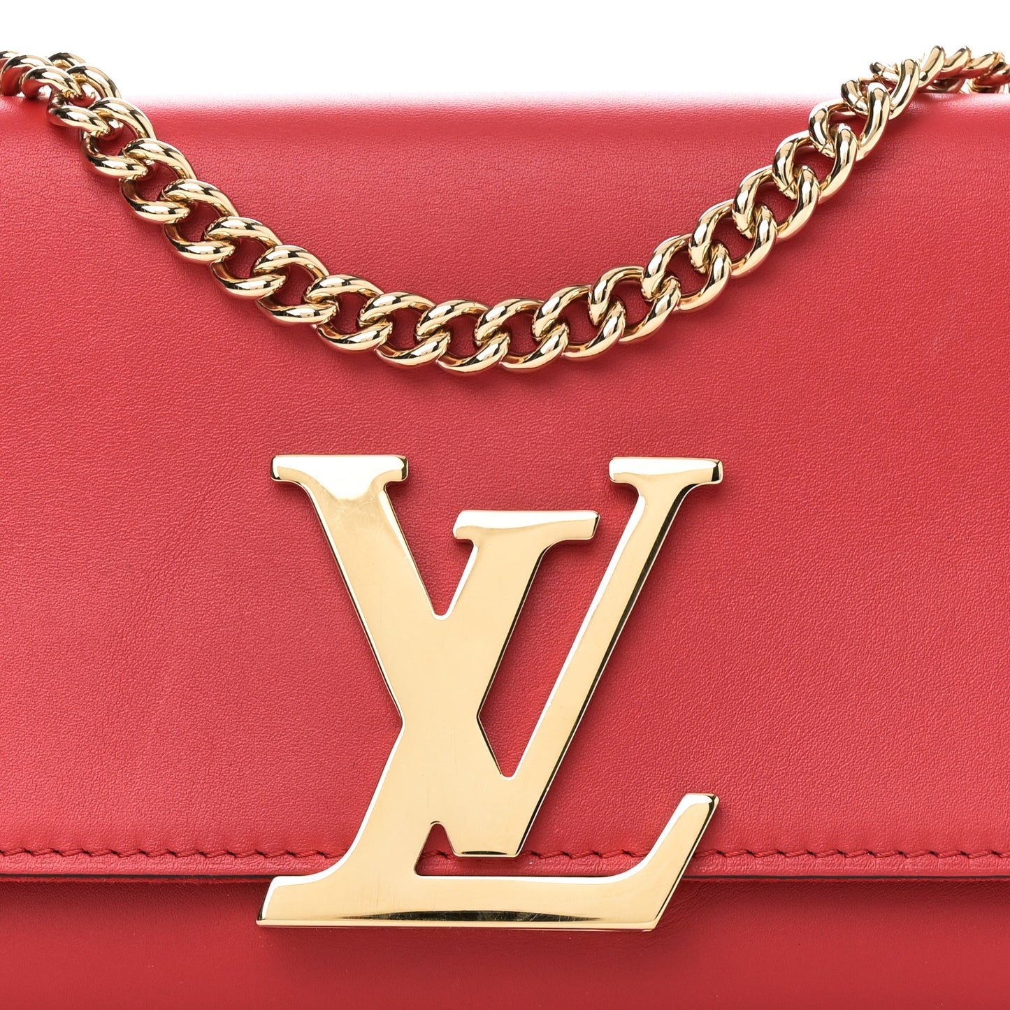 Calfskin Chain Louise MM Red
