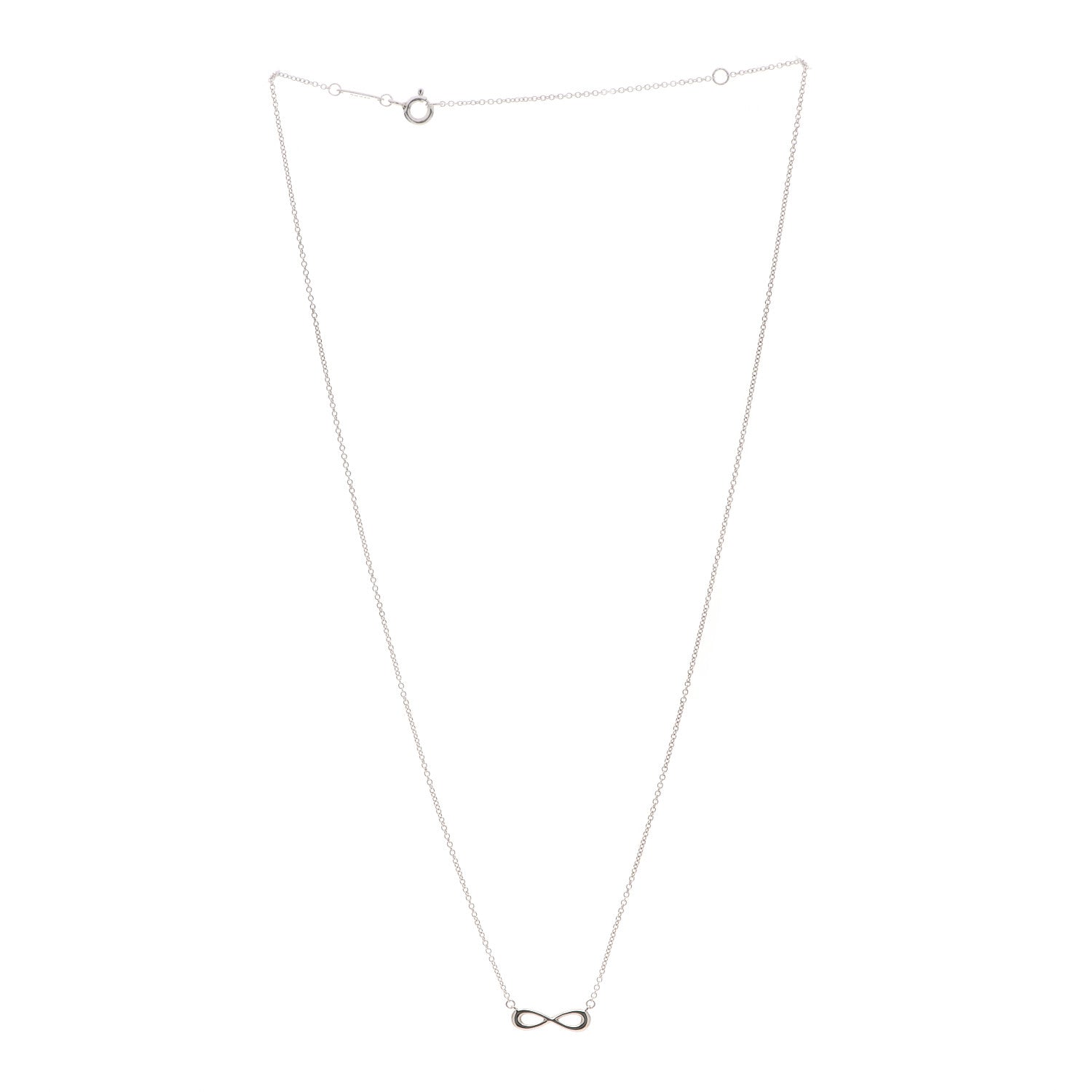 Tiffany Sterling Silver Mini Infinity Pendant Necklace 3 of 6
