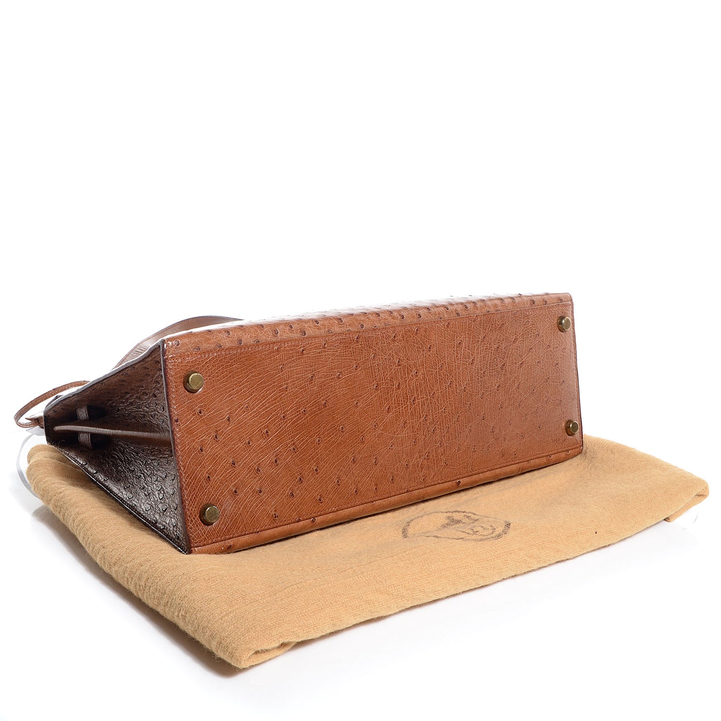 Ostrich Kelly Sellier 32 Gold