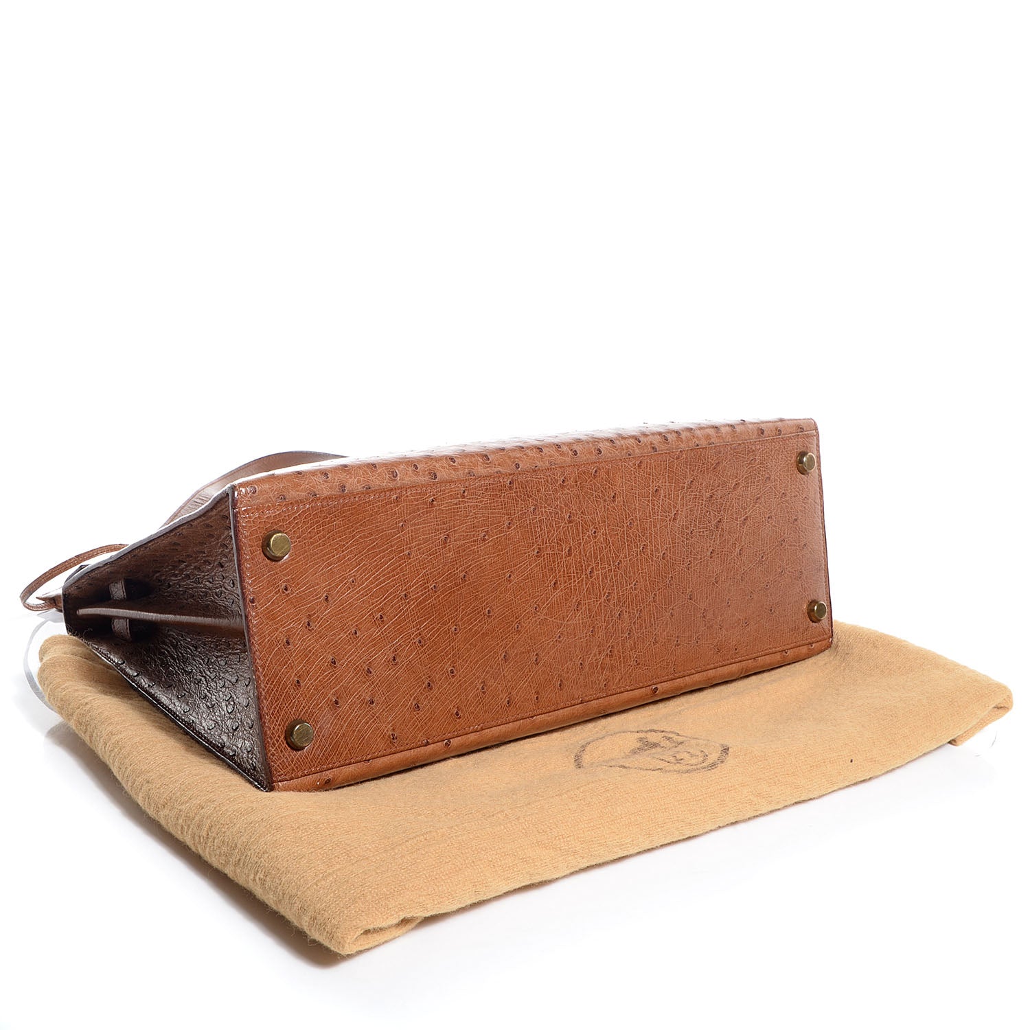 Hermes Ostrich Kelly Sellier 32 Gold 18 of 24