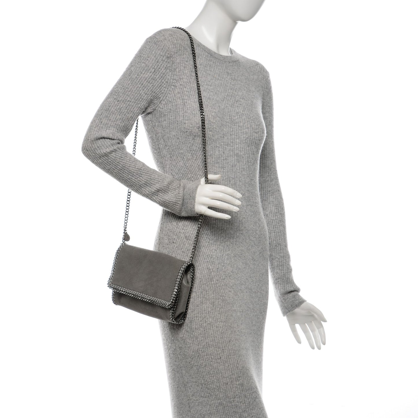 Shaggy Deer Falabella Crossbody Bag Light Grey