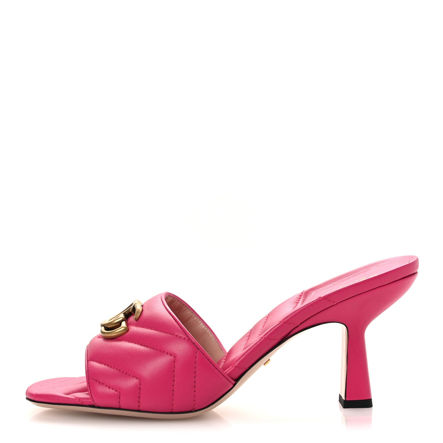 Nappa Matelasse GG Marmont 75mm Slide Sandals 36 Box Pink 38 Box Pink