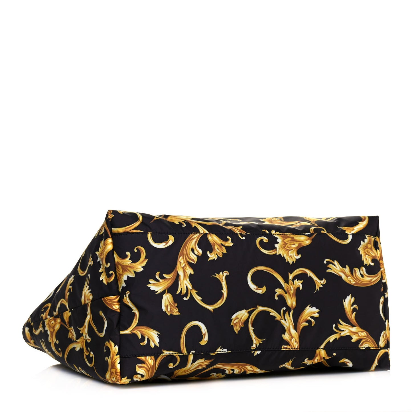 Nylon Baroque Print Tote Black