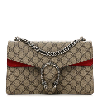 Gucci GG Supreme Monogram Small Dionysus Shoulder Bag Vulcanic Red 1 of 12