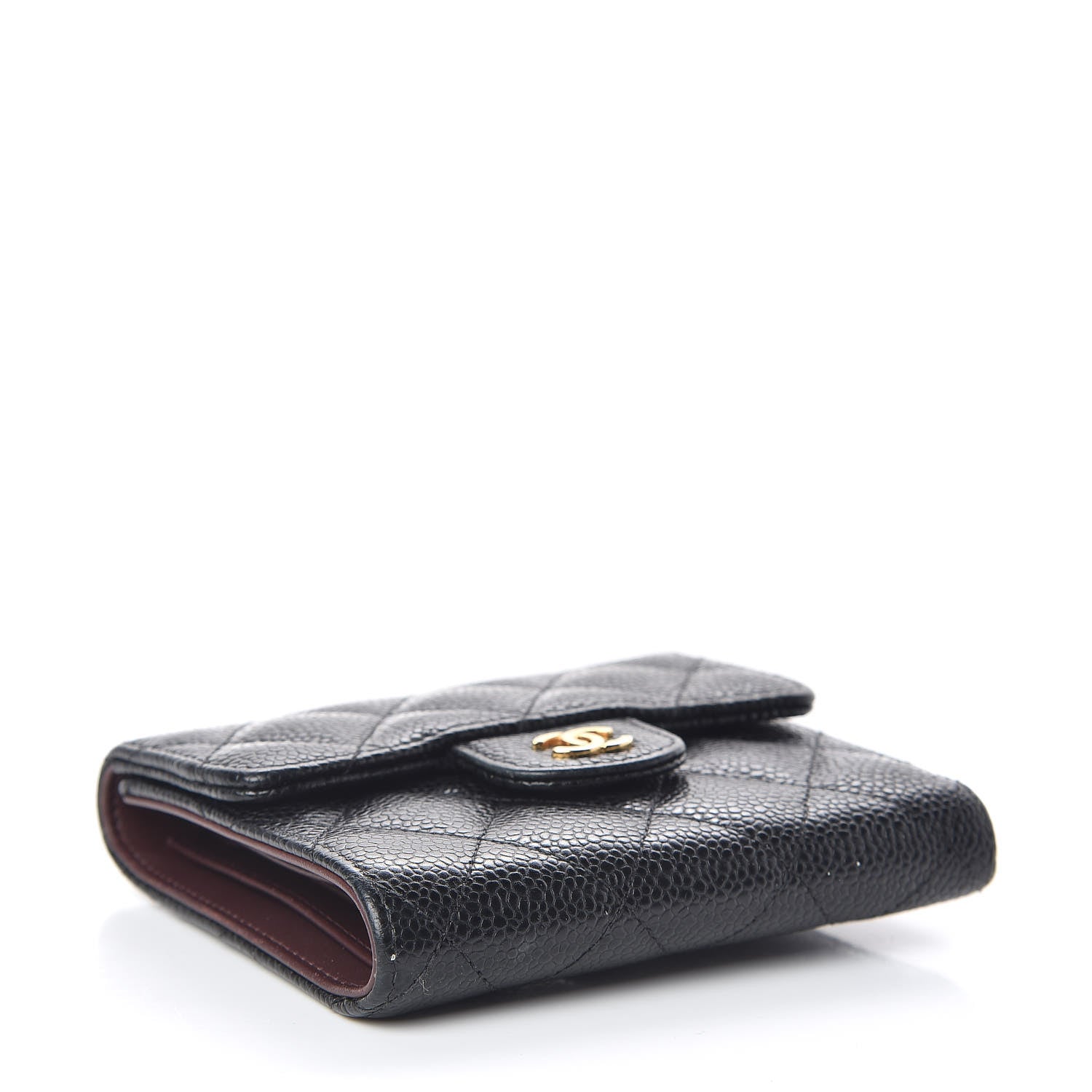 Chanel Caviar Quilted Compact Flap Wallet Black 4 of 8