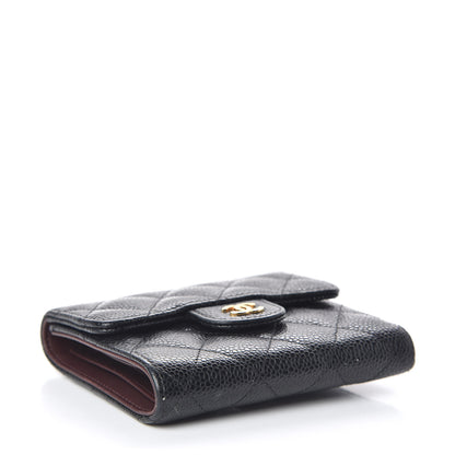 Chanel Caviar Quilted Compact Flap Wallet Black 4 of 8
