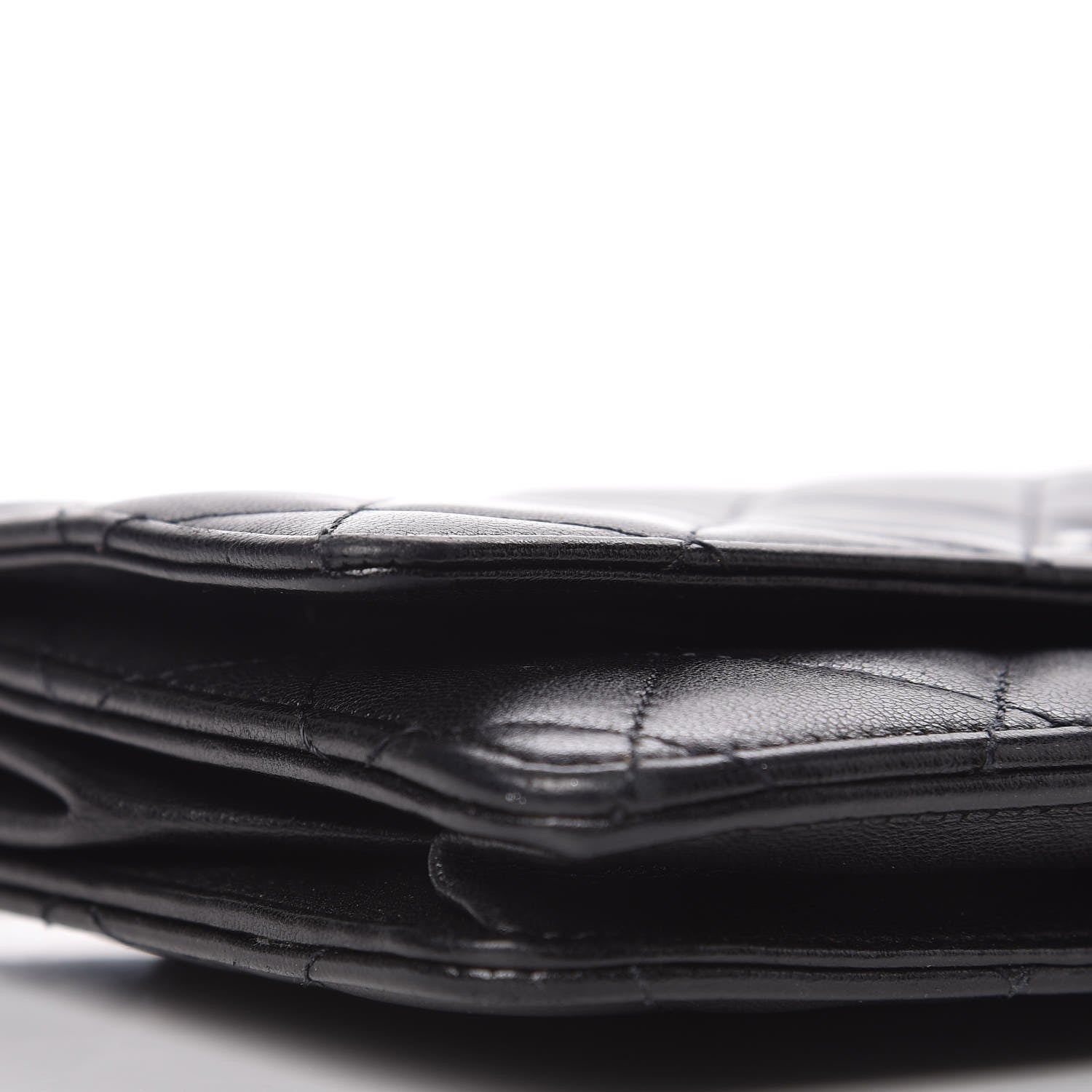 Chanel Lambskin Quilted Wallet On Chain WOC Black 10 of 18