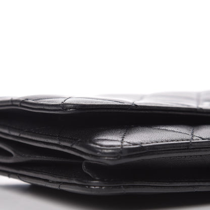 Chanel Lambskin Quilted Wallet On Chain WOC Black 10 of 18