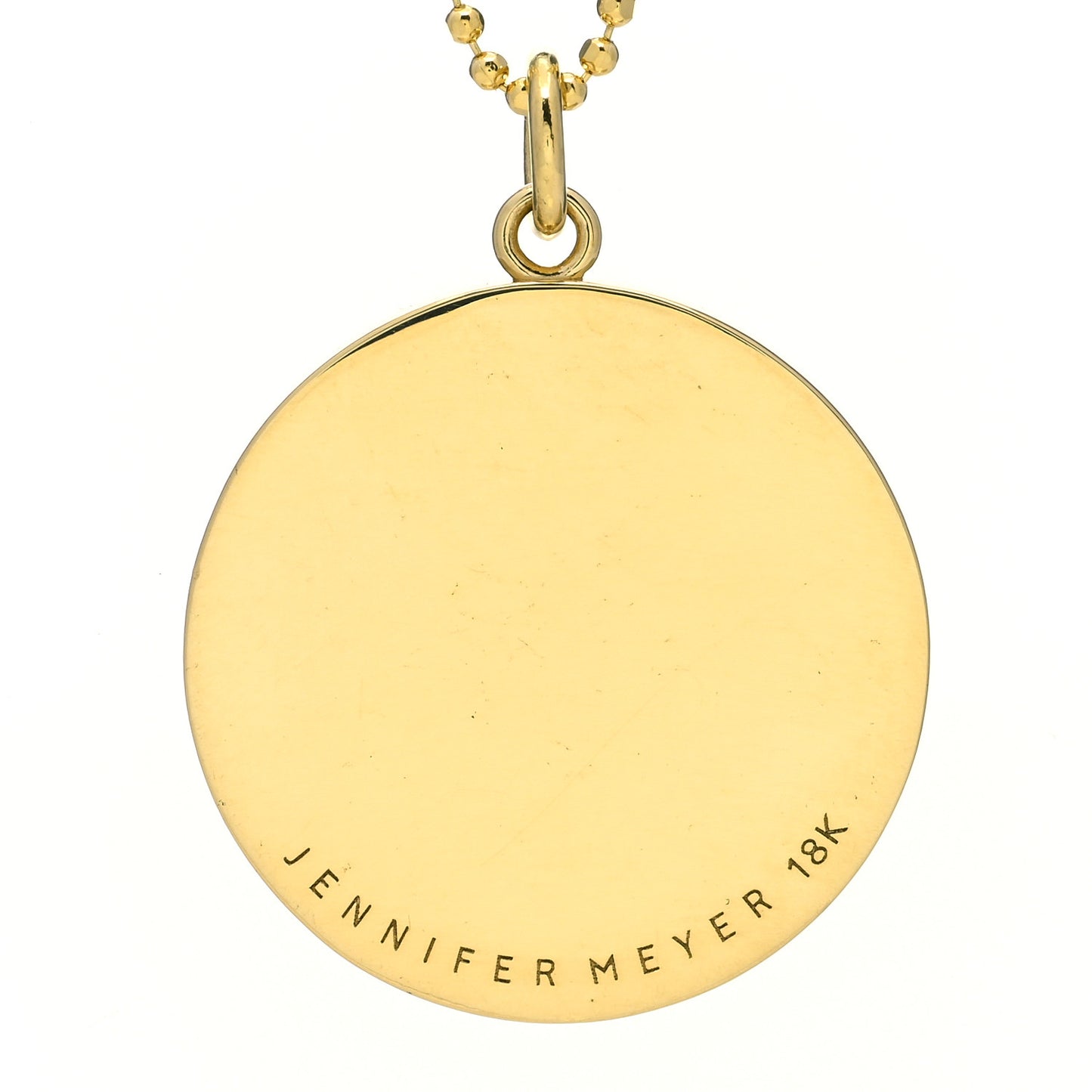 18K Yellow Gold Diamond Good Luck Pendant Necklace