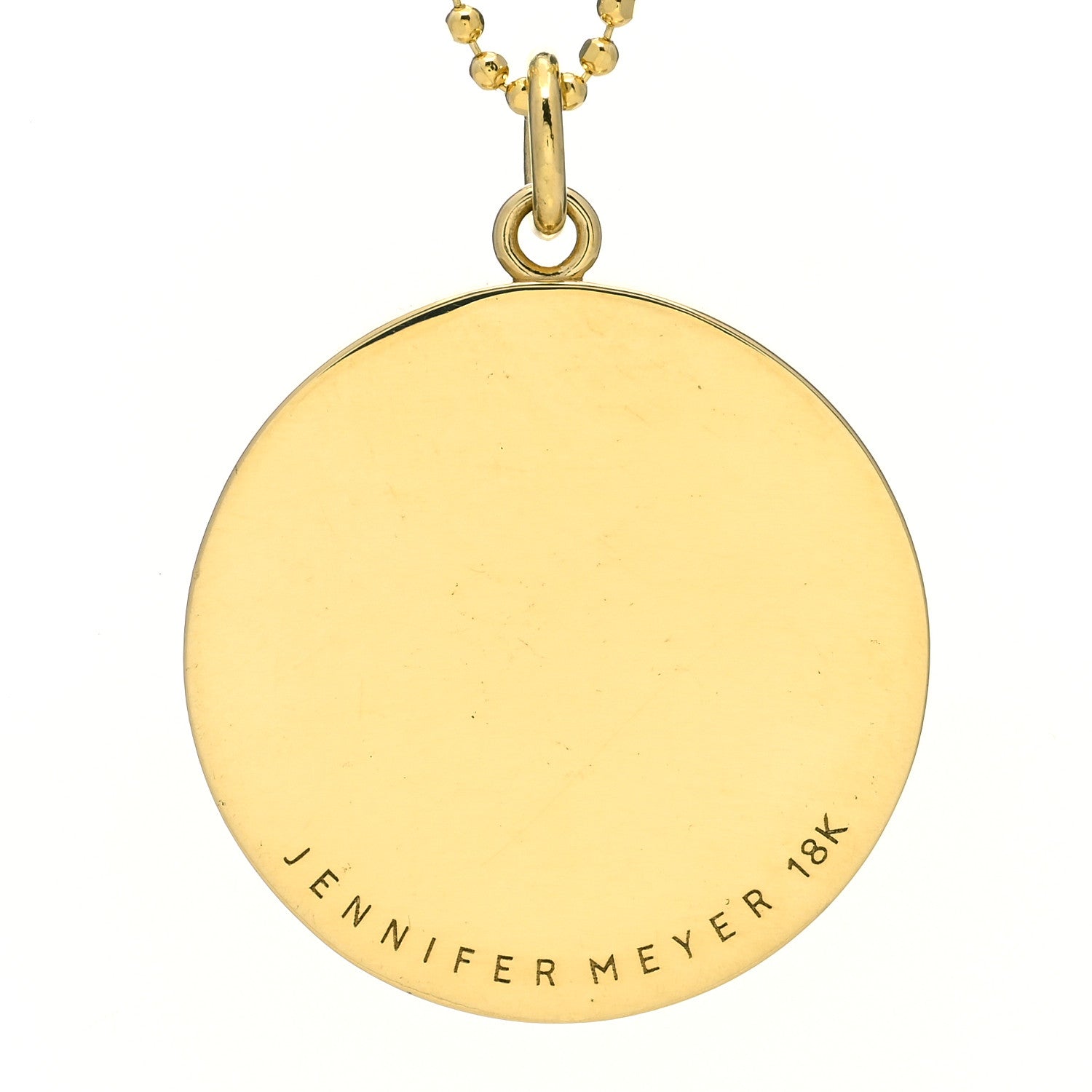 Jennifer Meyer 18K Yellow Gold Diamond Good Luck Pendant Necklace 6 of 7
