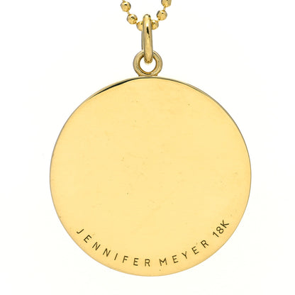 Jennifer Meyer 18K Yellow Gold Diamond Good Luck Pendant Necklace 6 of 7