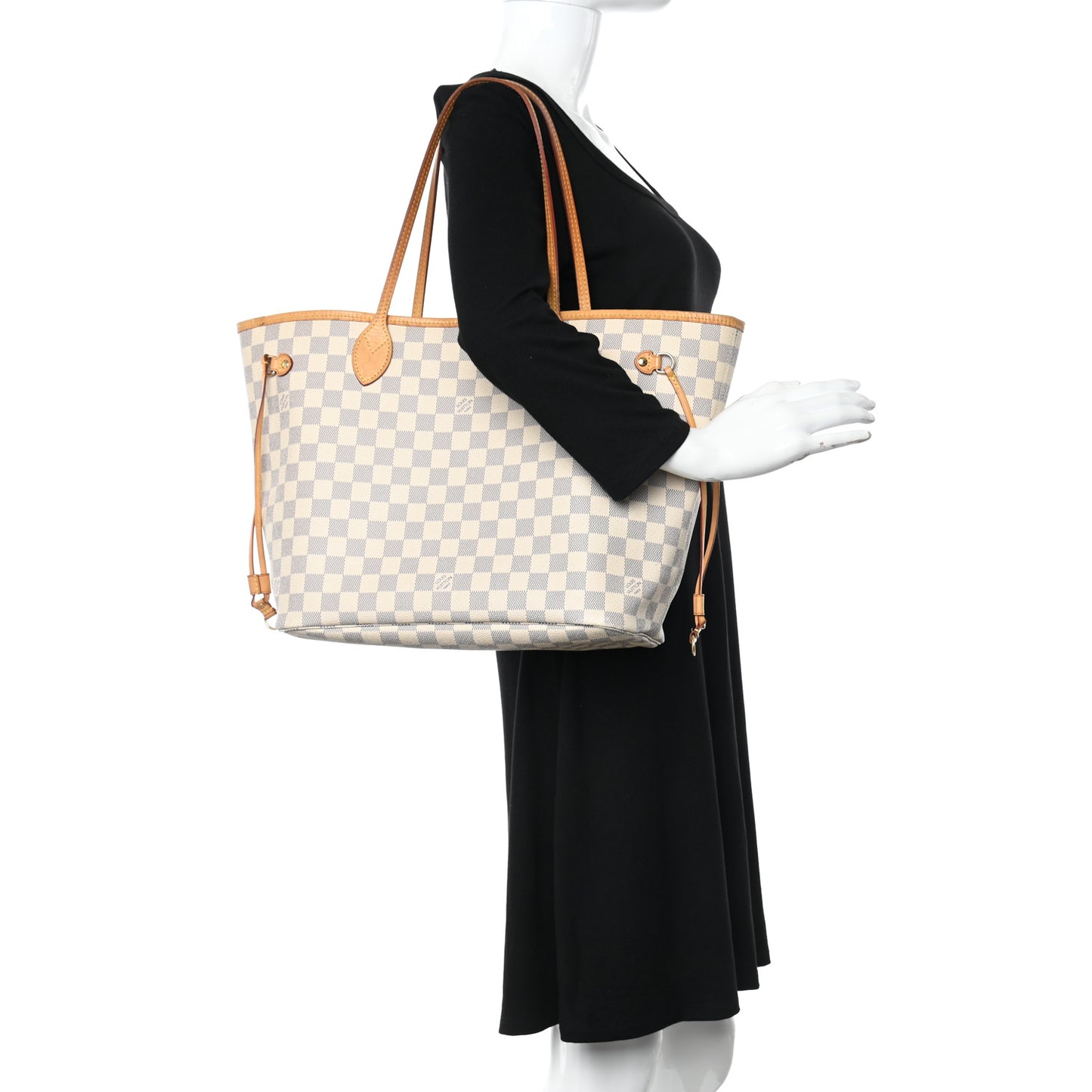Damier Azur Neo Neverfull MM Rose Ballerine