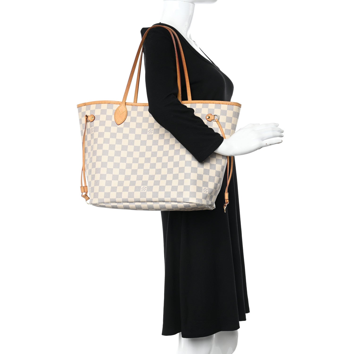 Louis Vuitton Damier Azur Neo Neverfull MM Rose Ballerine 2 of 16