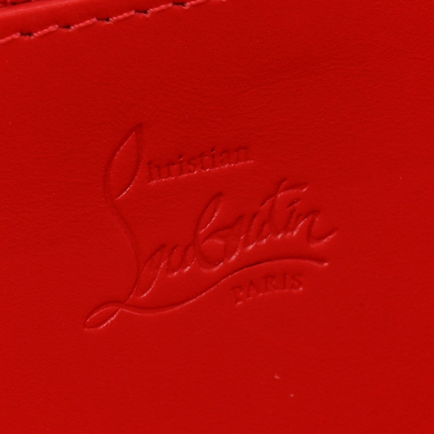 Christian Louboutin Calfskin Panettone Spiked Zip Around Wallet Black 7 of 10