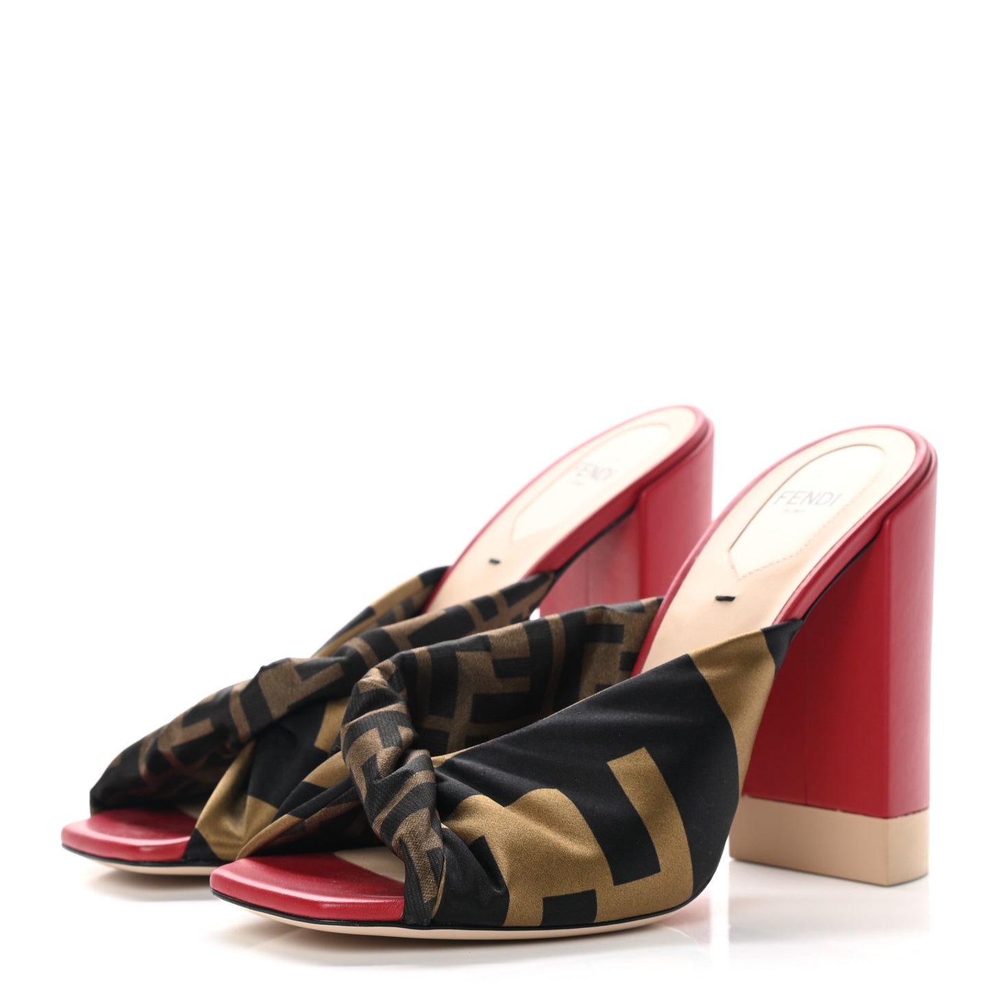 Silk FF Twist Mules 38 Tobacco